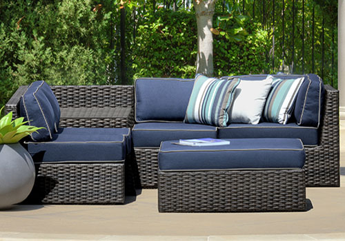 outdoor furniture blue grey